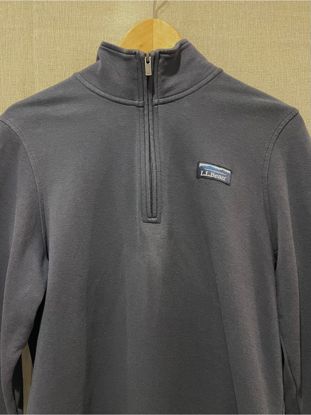 L.L. Bean Navy Men's Quarter-Zip Fleece Pullover. Men's Small.